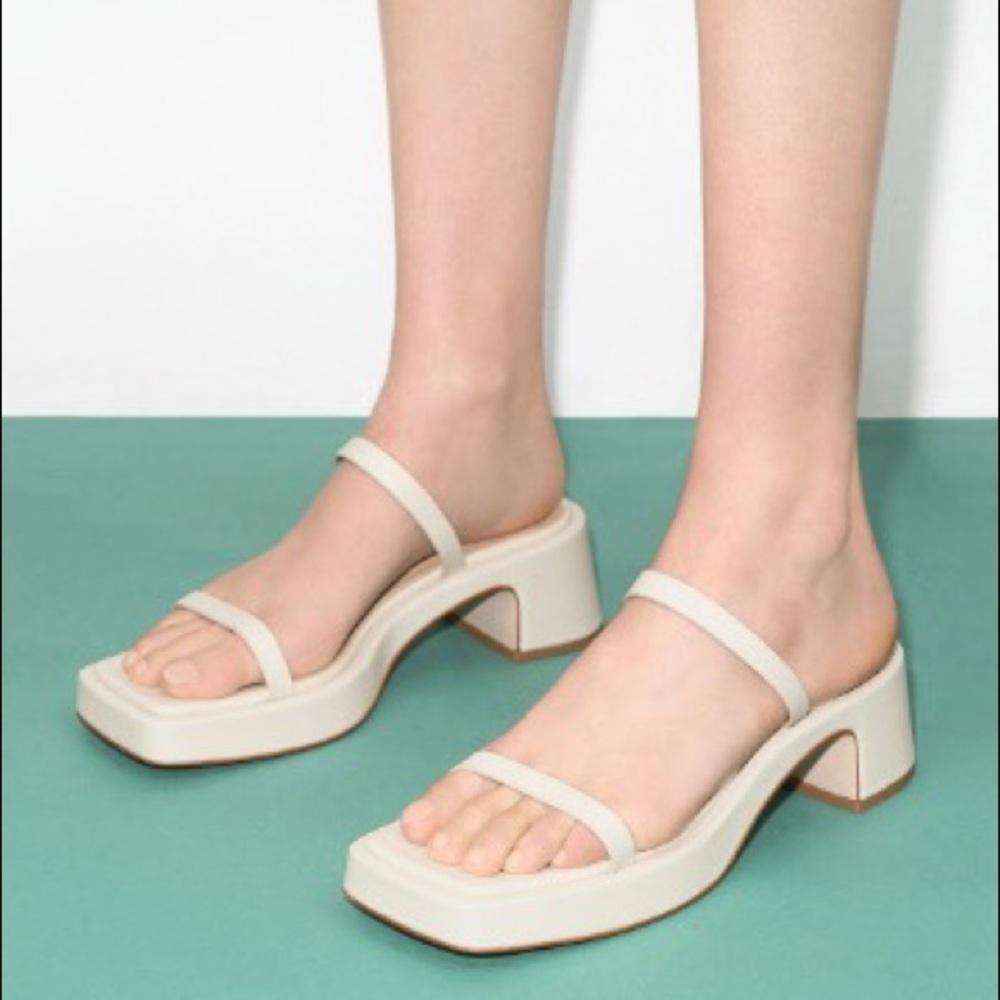 Charles & Keith - square toe platform sandals